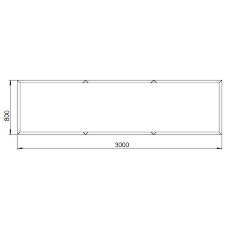 Plantekasse af cortenstål Texas xxl 300 x 80 cm