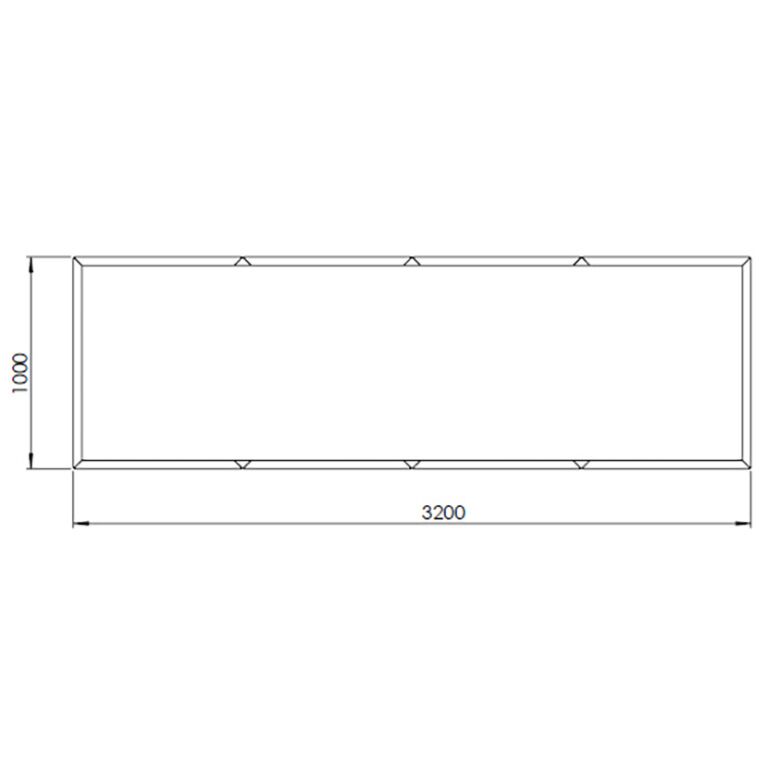 Plantekasse af cortenstål Texas xxl 320 x 100 cm