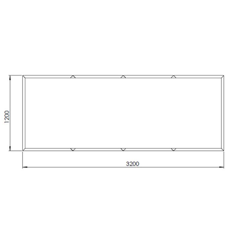 Plantekasse af cortenstål Texas xxl 320 x 120 cm