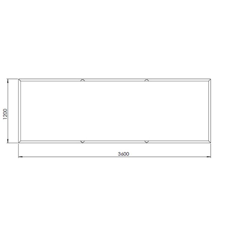 Plantekasse af cortenstål Texas xxl 360 x 120 cm