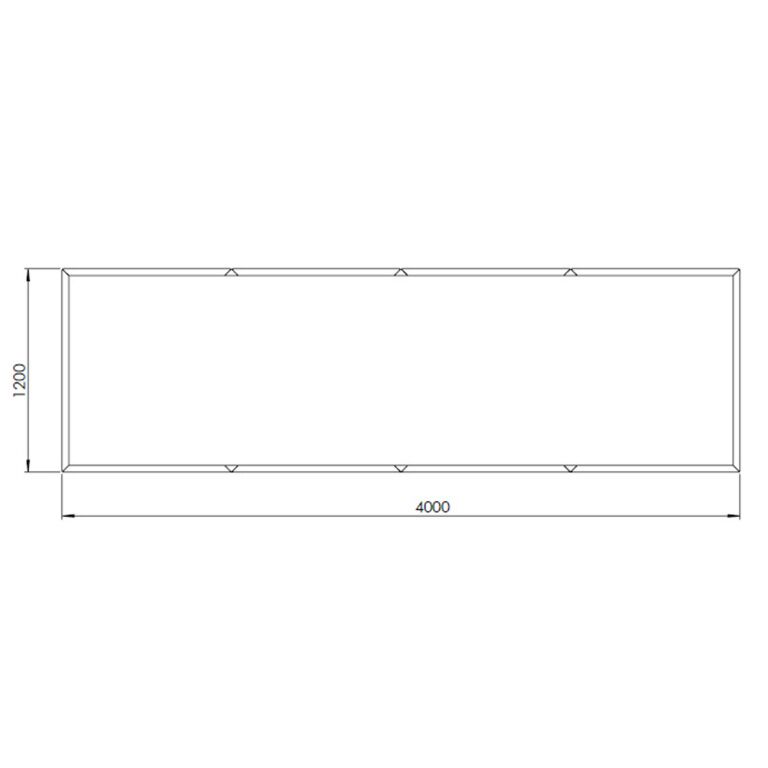 Plantekasse af cortenstål Texas xxl 400 x 120 cm