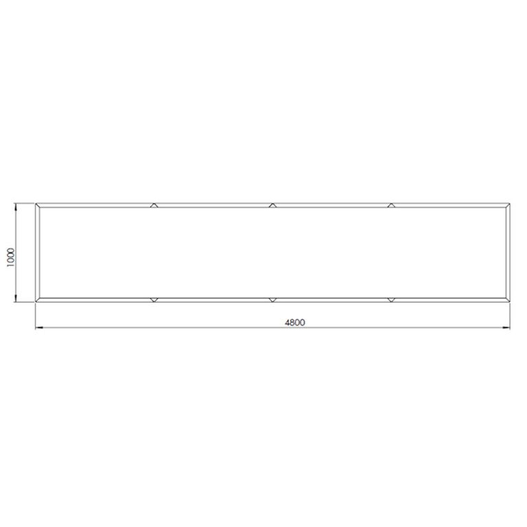 Plantekasse af cortenstål Texas xxl 480 x 100 cm