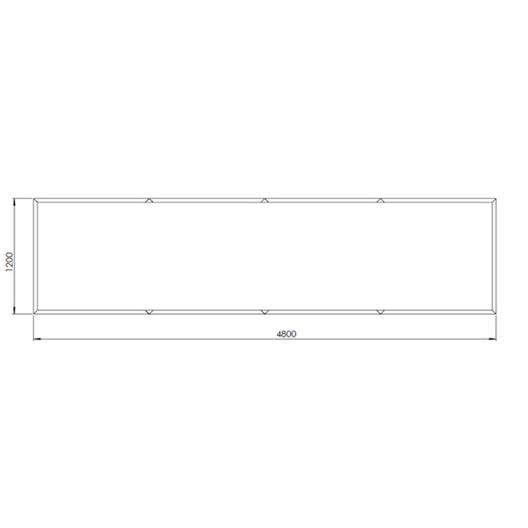 Plantekasse af cortenstål Texas xxl 480 x 120 cm