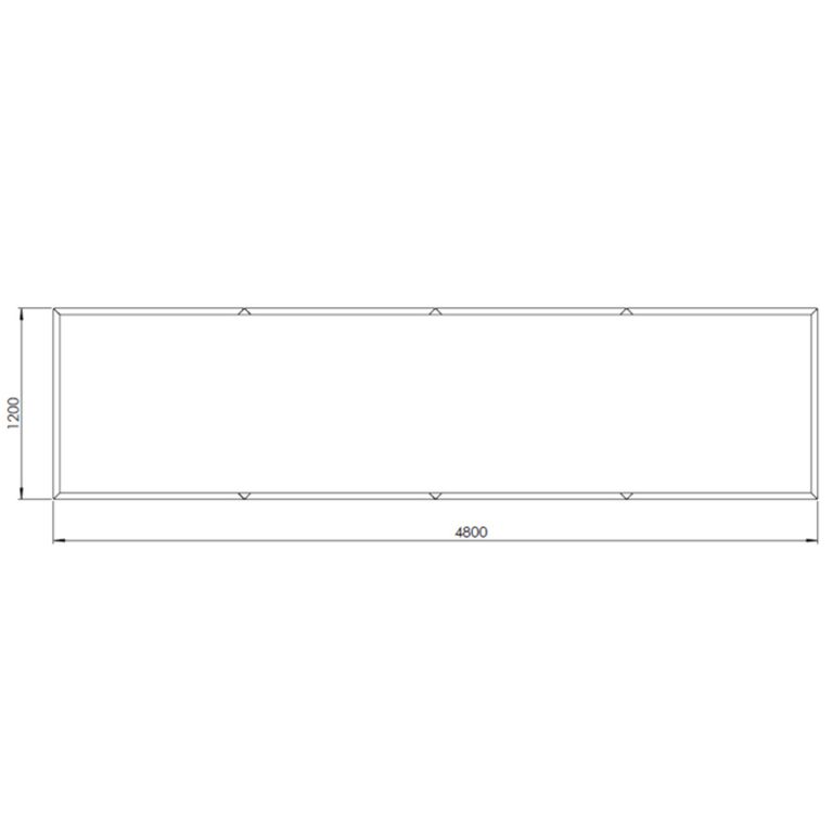 Plantekasse af pulverlakeret stål Texas xxl 480 x 120 cm