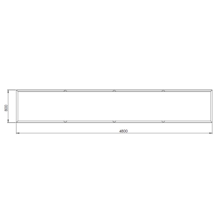 Plantekasse af cortenstål Texas xxl 480 x 80 cm