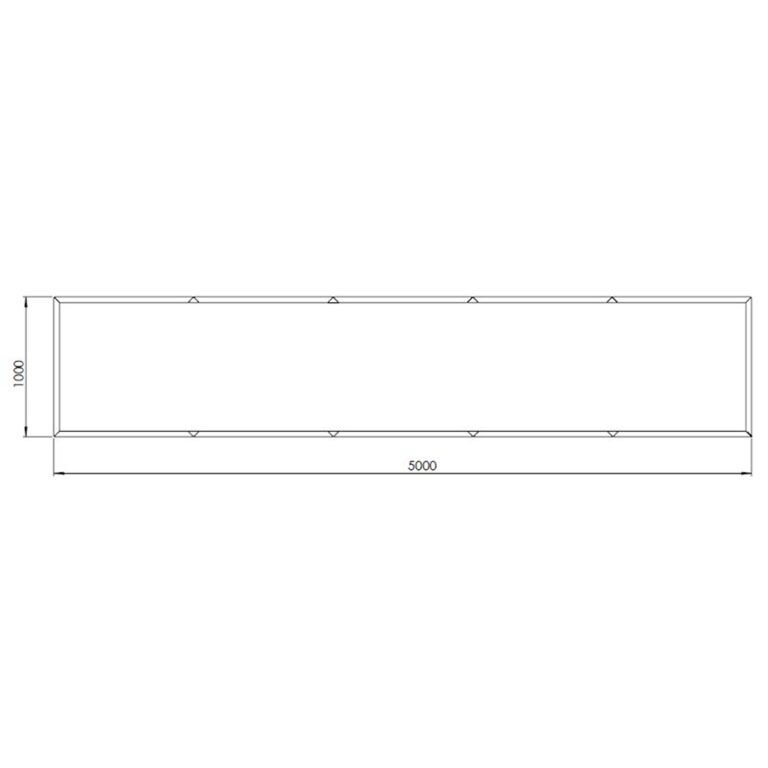 Plantekasse af cortenstål Texas xxl 500 x 100 cm
