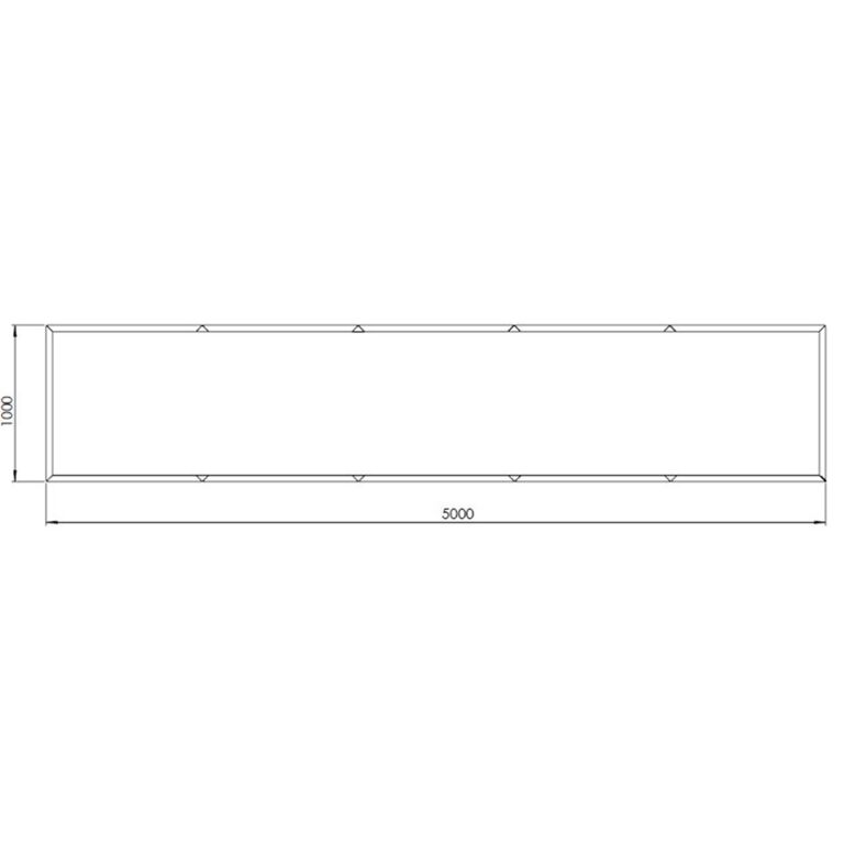 Plantekasse af pulverlakeret stål Texas xxl 500 x 100 cm