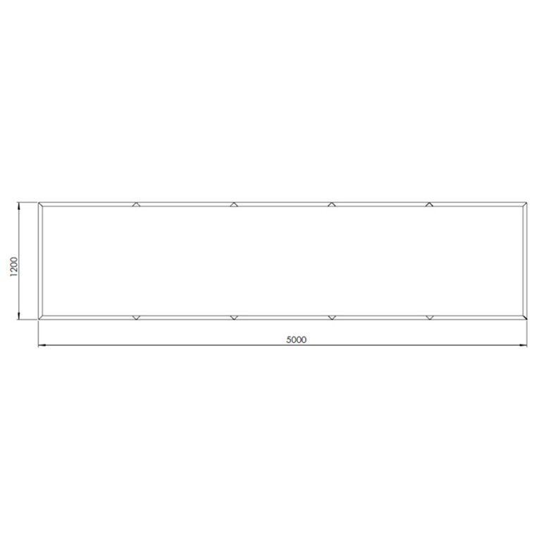 Plantekasse af cortenstål Texas xxl 500 x 120 cm