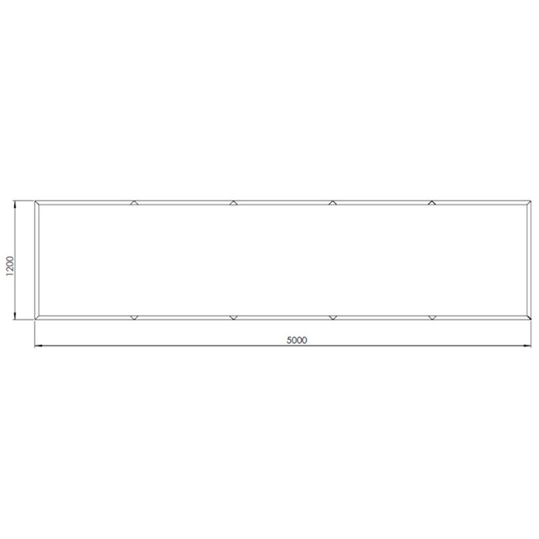 Plantekasse af pulverlakeret stål Texas xxl 500 x 120 cm