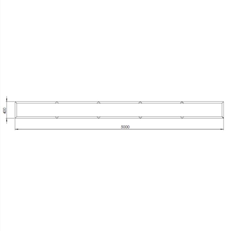 Plantekasse af pulverlakeret stål Texas xxl 500 x 40 cm