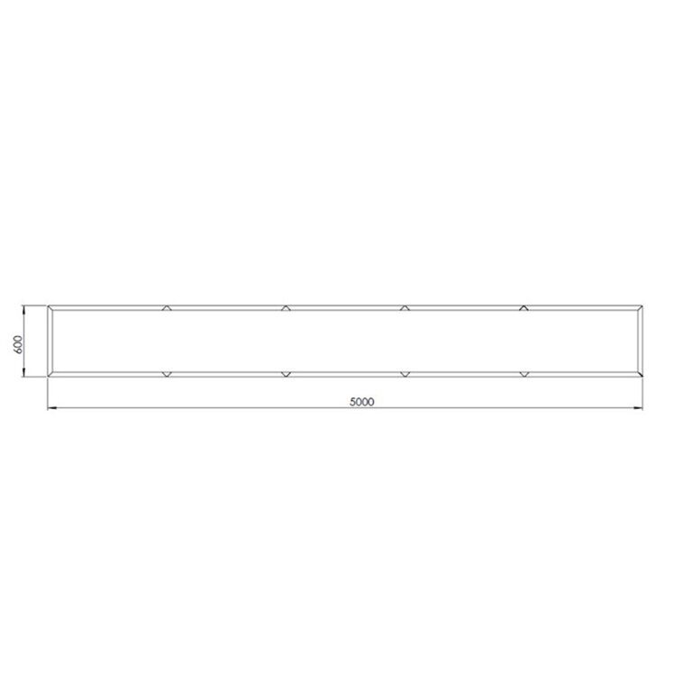Plantekasse af cortenstål Texas xxl 500 x 60 cm