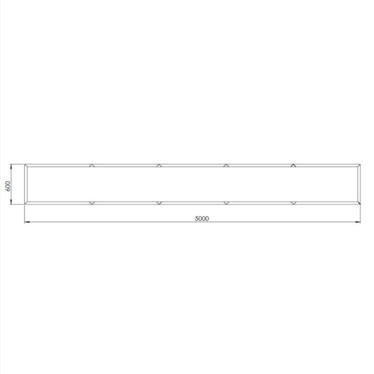Plantekasse af pulverlakeret stål Texas xxl 500 x 60 cm