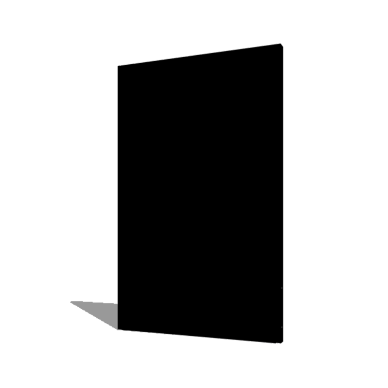 Panel pulverlakeret base 120 x 6 x 190 cm