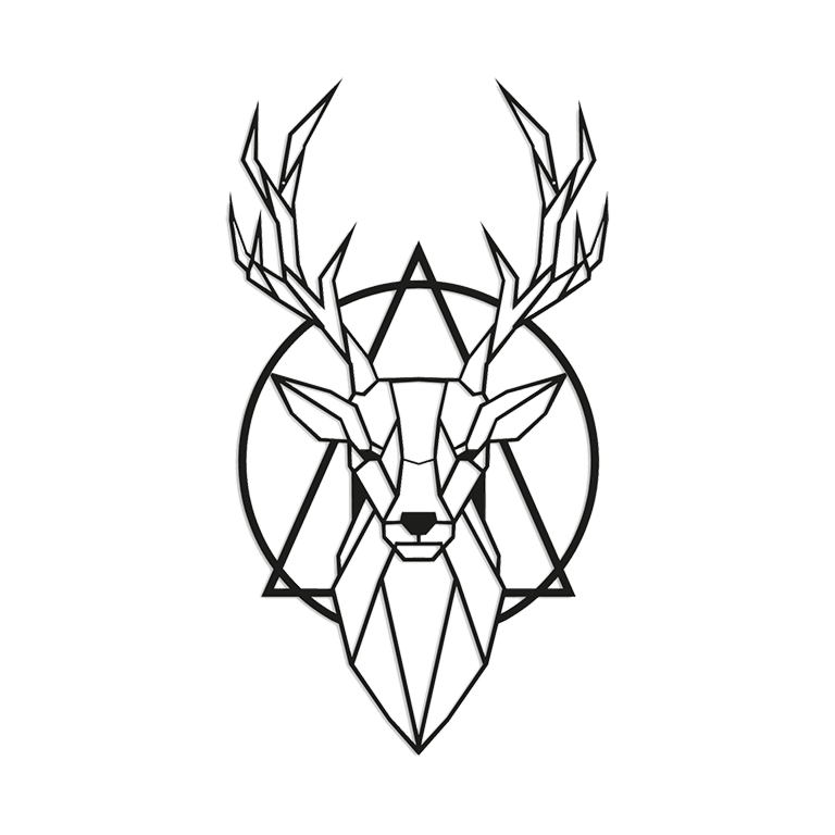Vægdekoration af metal Hjort 2.0