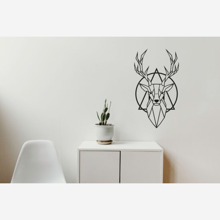 Vægdekoration af metal Hjort 2.0