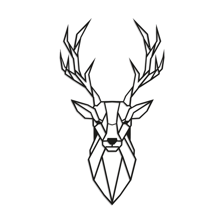 Vægdekoration af metal Hjort 1.0