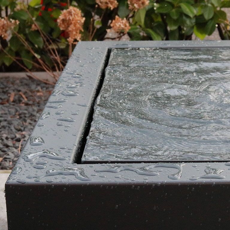 Vandfontæne Aluminium 100 x 100 x 40 cm