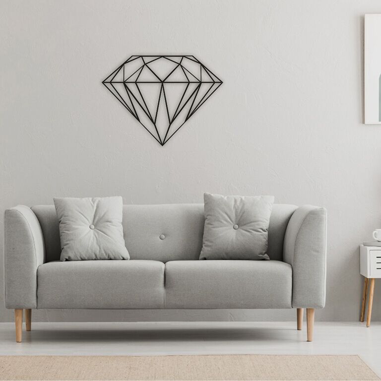 Vægdekoration af metal Diamant *OP=OP