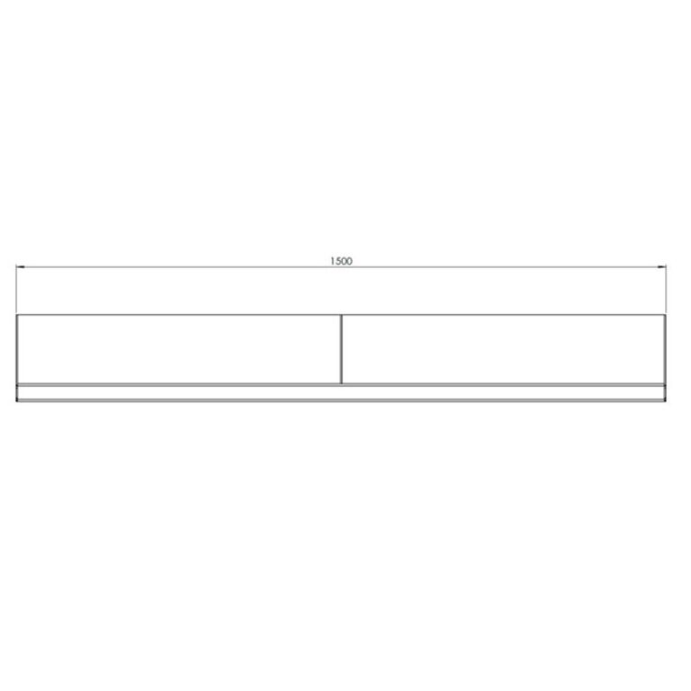 Støttemur af cortenstål lige 150 cm (højde 40 cm)