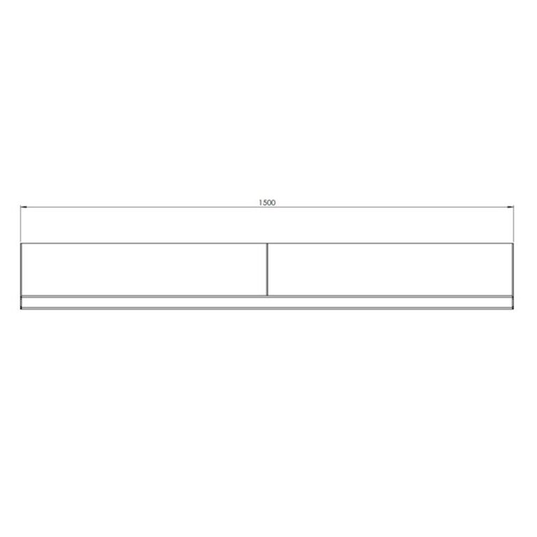 Støttemur af cortenstål lige 150 cm (højde 30 cm)