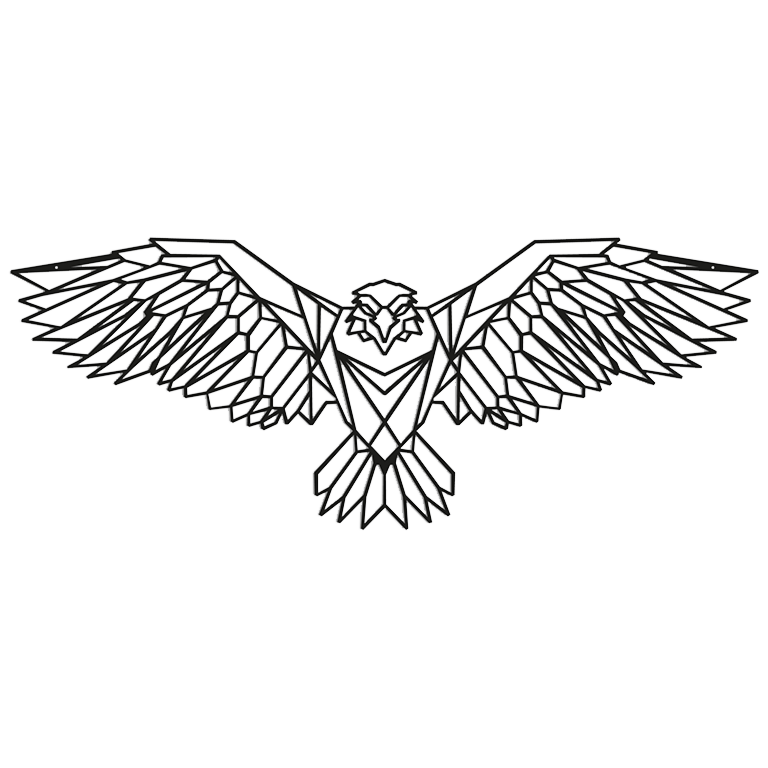 Vægdekoration af metal Ørn