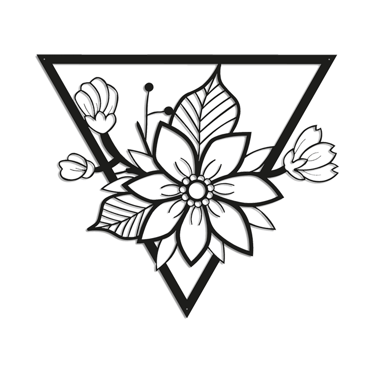 Vægdekoration af metal Blomst 1.0