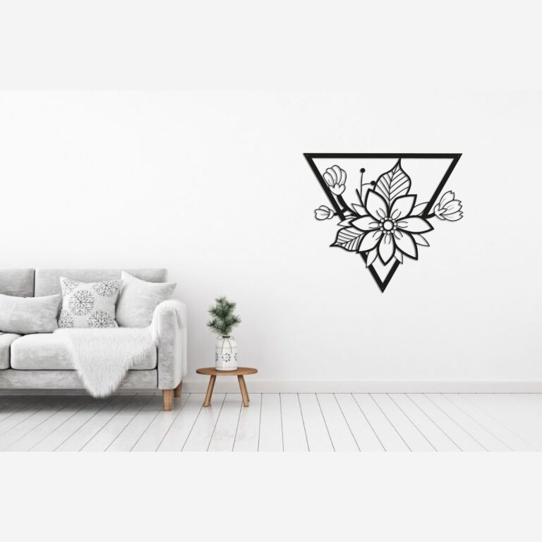 Vægdekoration af metal Blomst 1.0