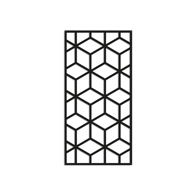 Vægdekoration af metal Geometriske former 2.0