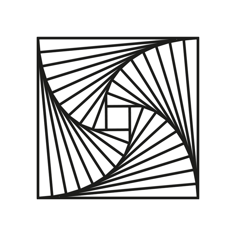 Vægdekoration af metal Geometriske former 3.0