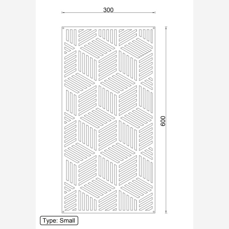 Vægdekoration af metal Geometriske former 1.0 *OP=OP