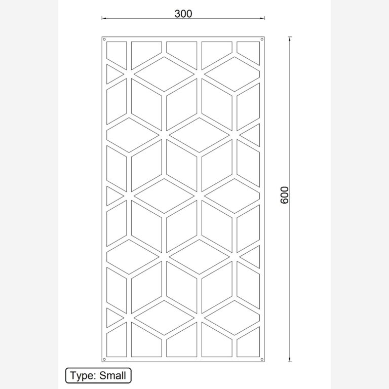 Vægdekoration af metal Geometriske former 2.0