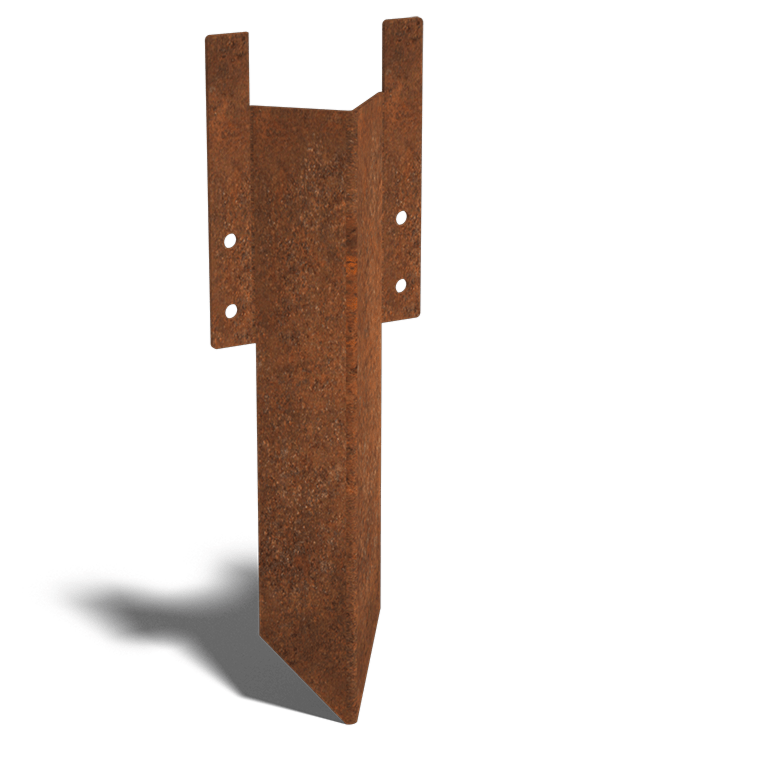 Jordspyd lavt corten-stål 12 - 15 cm