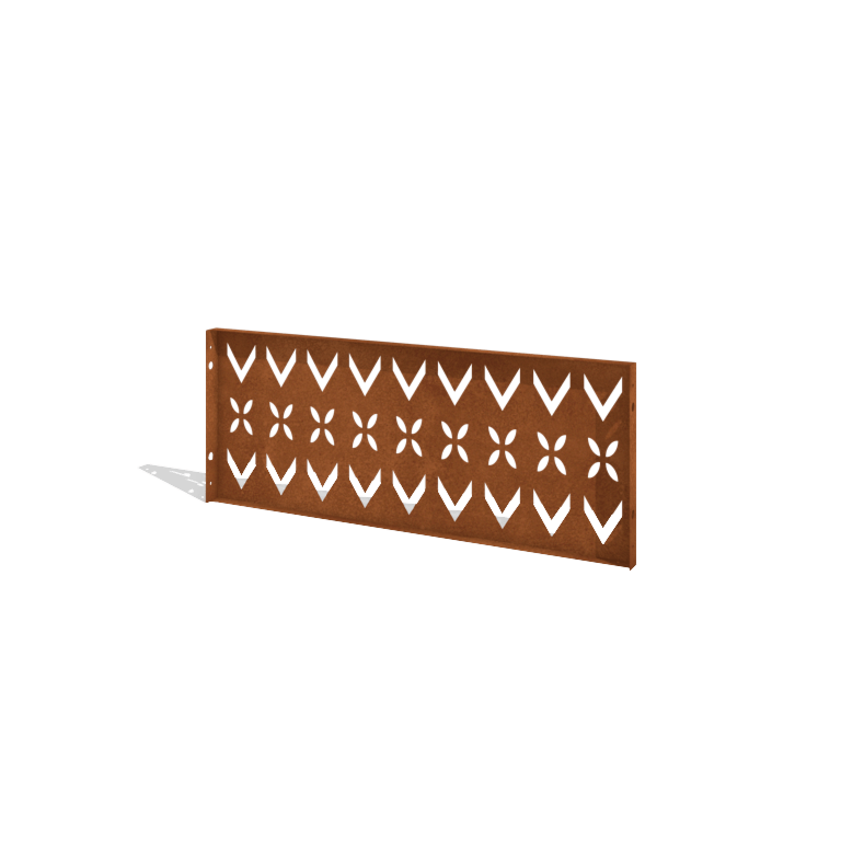 Hegn af cortenstål H panel V 120 x 47,5 cm