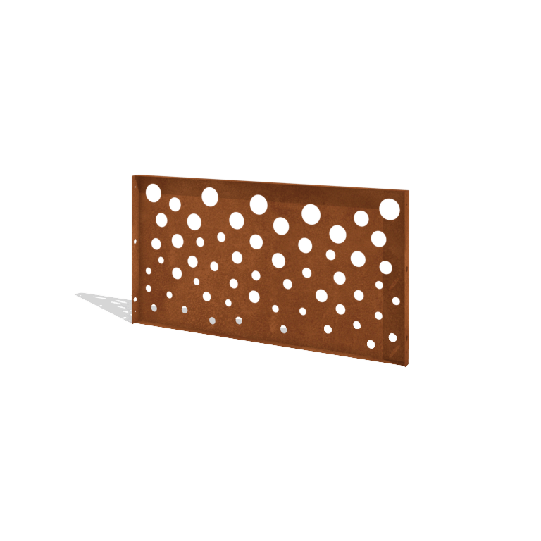 Hegn af cortenstål H panel B 120 x 63,3 cm