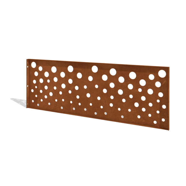 Hegn af cortenstål H panel B 180 x 63,3 cm