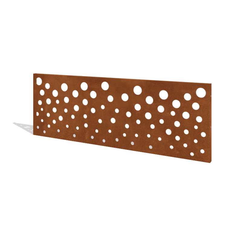 Hegn af cortenstål H panel B 180 x 63,3 cm