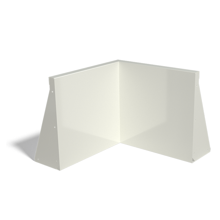 Støttemur af pulverlakeret stål indvendigt hjørne 50 x 50 cm (højde 50 cm)