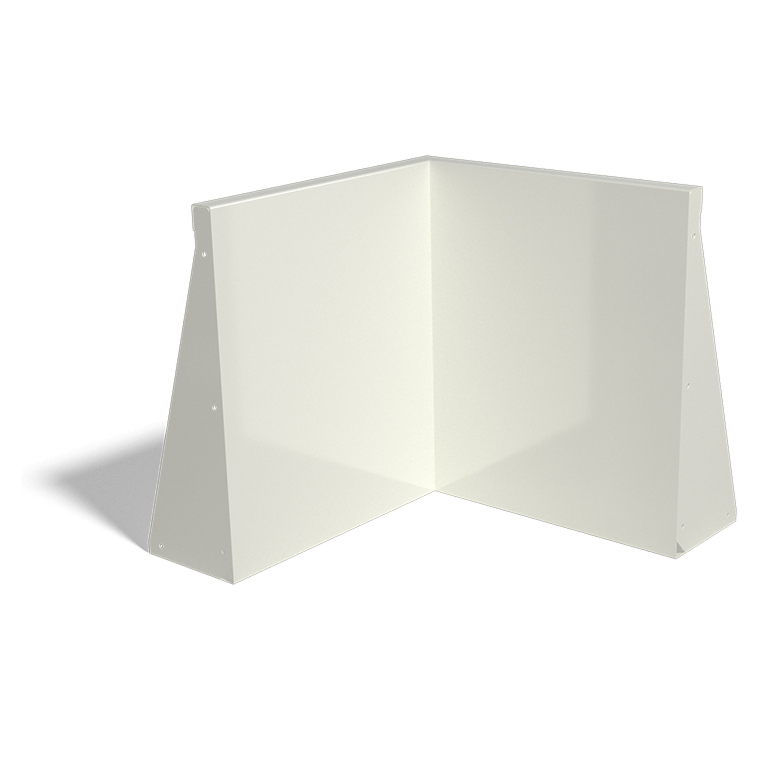 Støttemur af pulverlakeret stål indvendigt hjørne 50 x 50 cm (højde 60 cm)
