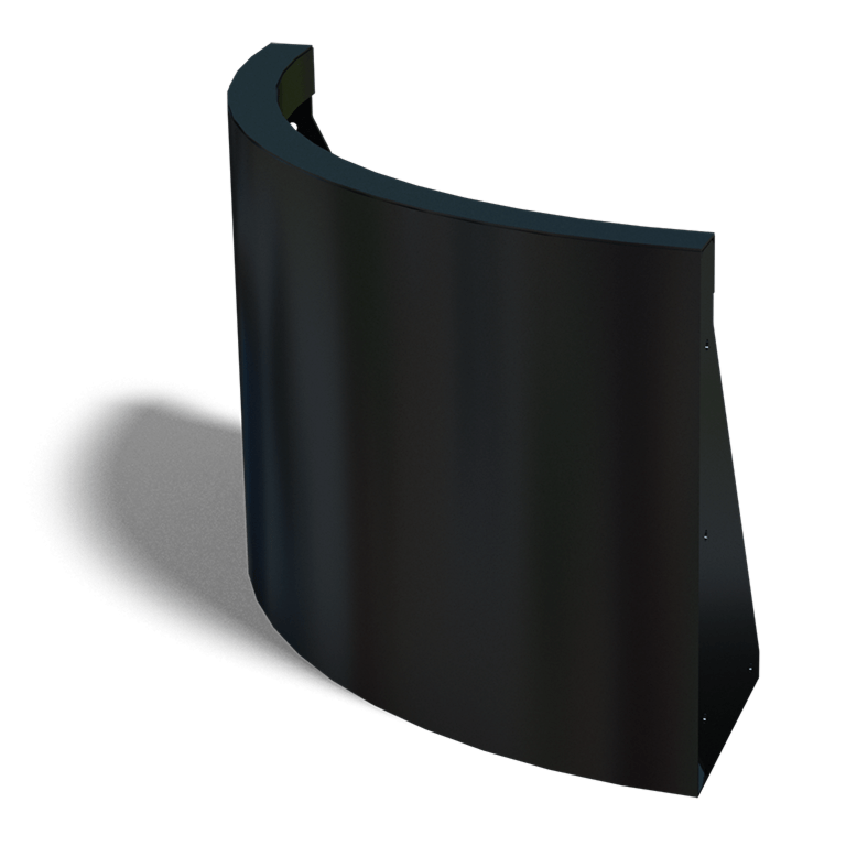 Støttemur af pulverlakeret stål udvendig kurve 50 x 50 cm (højde 40 cm)