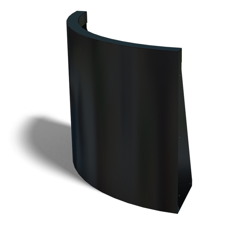 Støttemur af pulverlakeret stål udvendig kurve 50 x 50 cm (højde 50 cm)