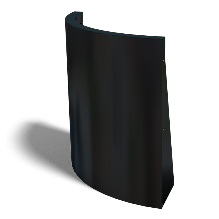 Støttemur af pulverlakeret stål udvendig kurve 50 x 50 cm (højde 60 cm)