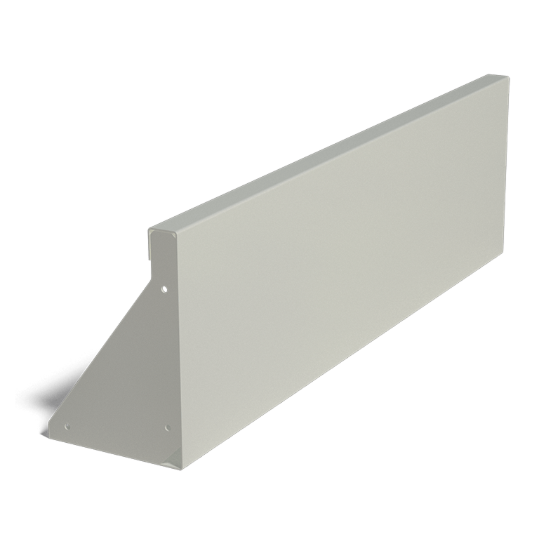 Støttemur af pulverlakeret stål lige 100 cm (højde 30 cm)