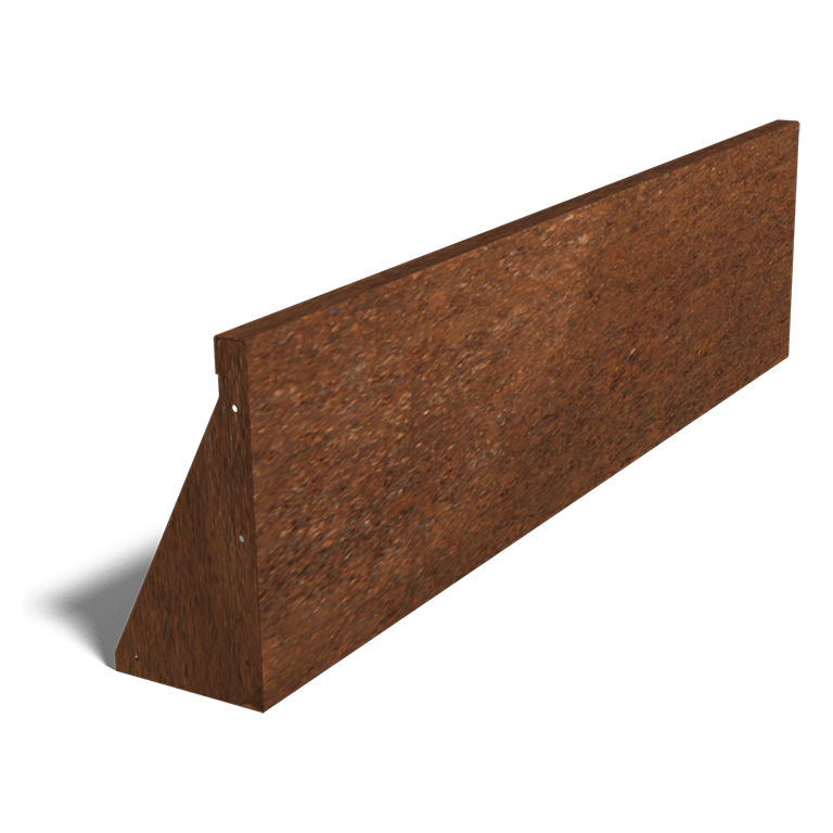 Støttemur af cortenstål lige 100 cm (højde 40 cm)