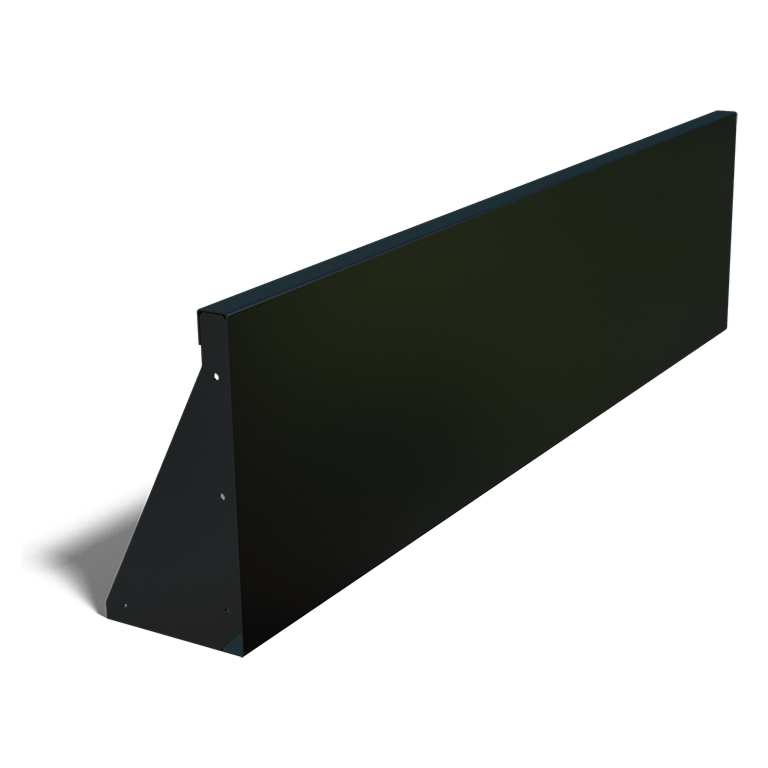 Støttemur af pulverlakeret stål lige 150 cm (højde 40 cm)