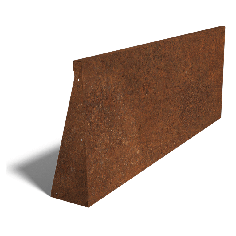 Støttemur af cortenstål lige 150 cm (højde 60 cm)