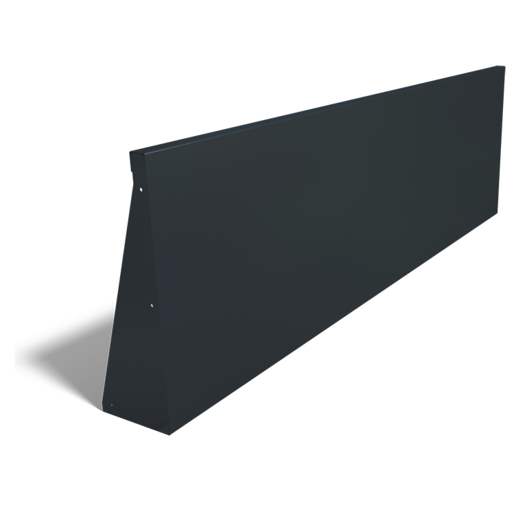 Støttemur af pulverlakeret stål lige 200 cm (højde 60 cm)