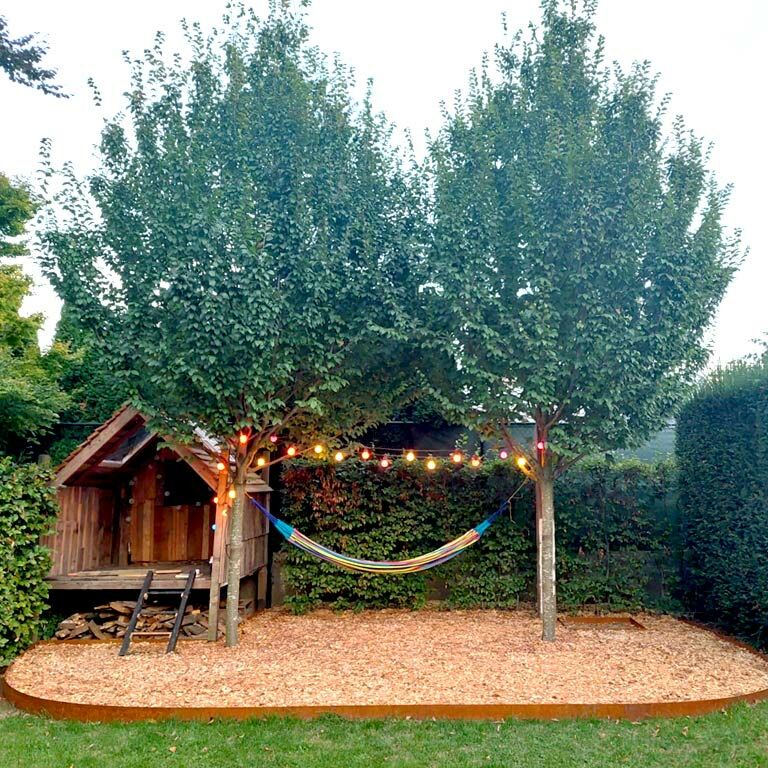 Bedkant af cortenstål lige 25 cm (længde 150 cm)