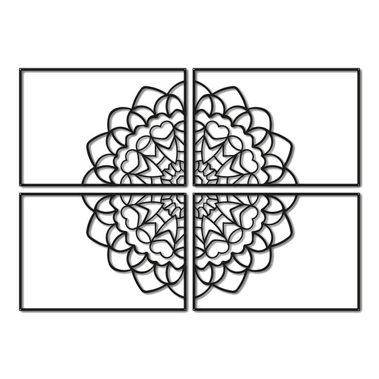 Vægdekoration i metal Mandala *OP=OP