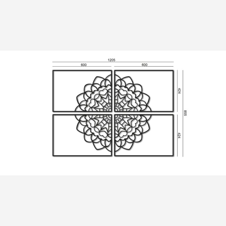 Vægdekoration i metal Mandala *OP=OP