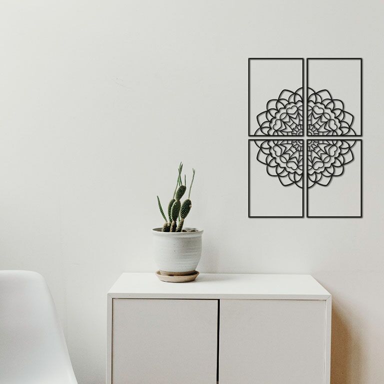 Vægdekoration i metal Mandala *OP=OP
